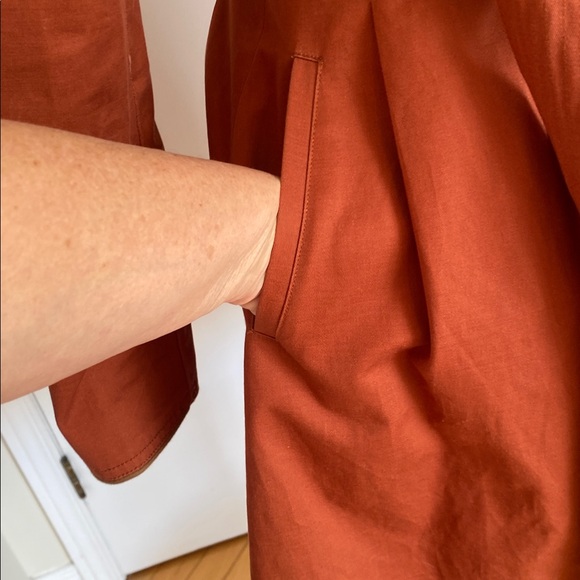 Pink Martini Terracotta belted Trench Coat Size X-Small will fit Small to Medium - Picture 8 of 17